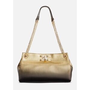 INC International Concepts Gold Ombre Chain Strap Shoulder Bag Purse‎